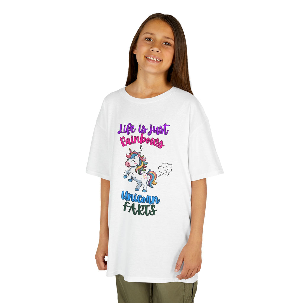 Kids T-Shirt — "Life Is Just Rainbows, Unicorn Facts" Cute Unicorn Tee for Girls & Boys