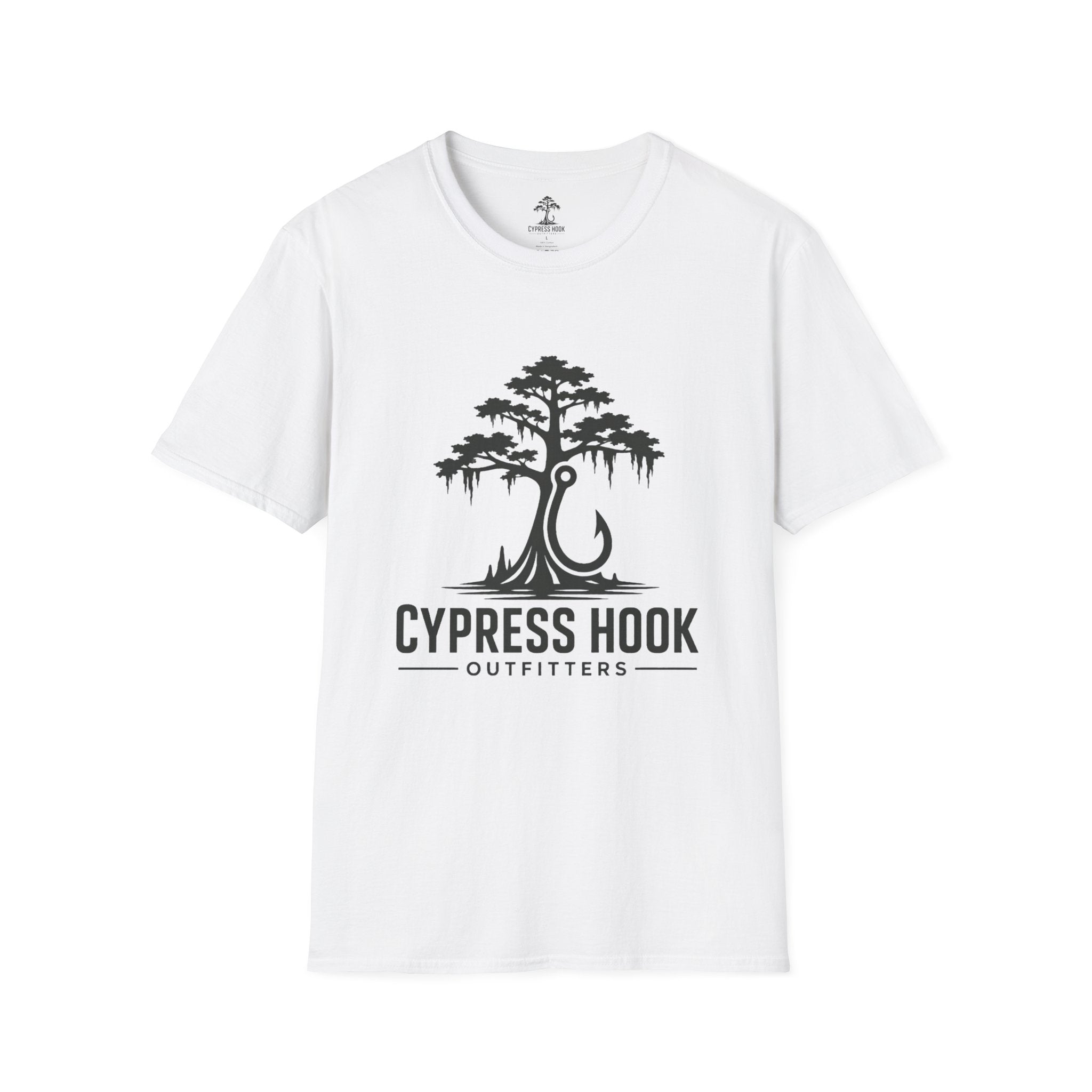 Cypress Hook T-Shirt — Southern Cypress Tree Fishing Logo Tee
