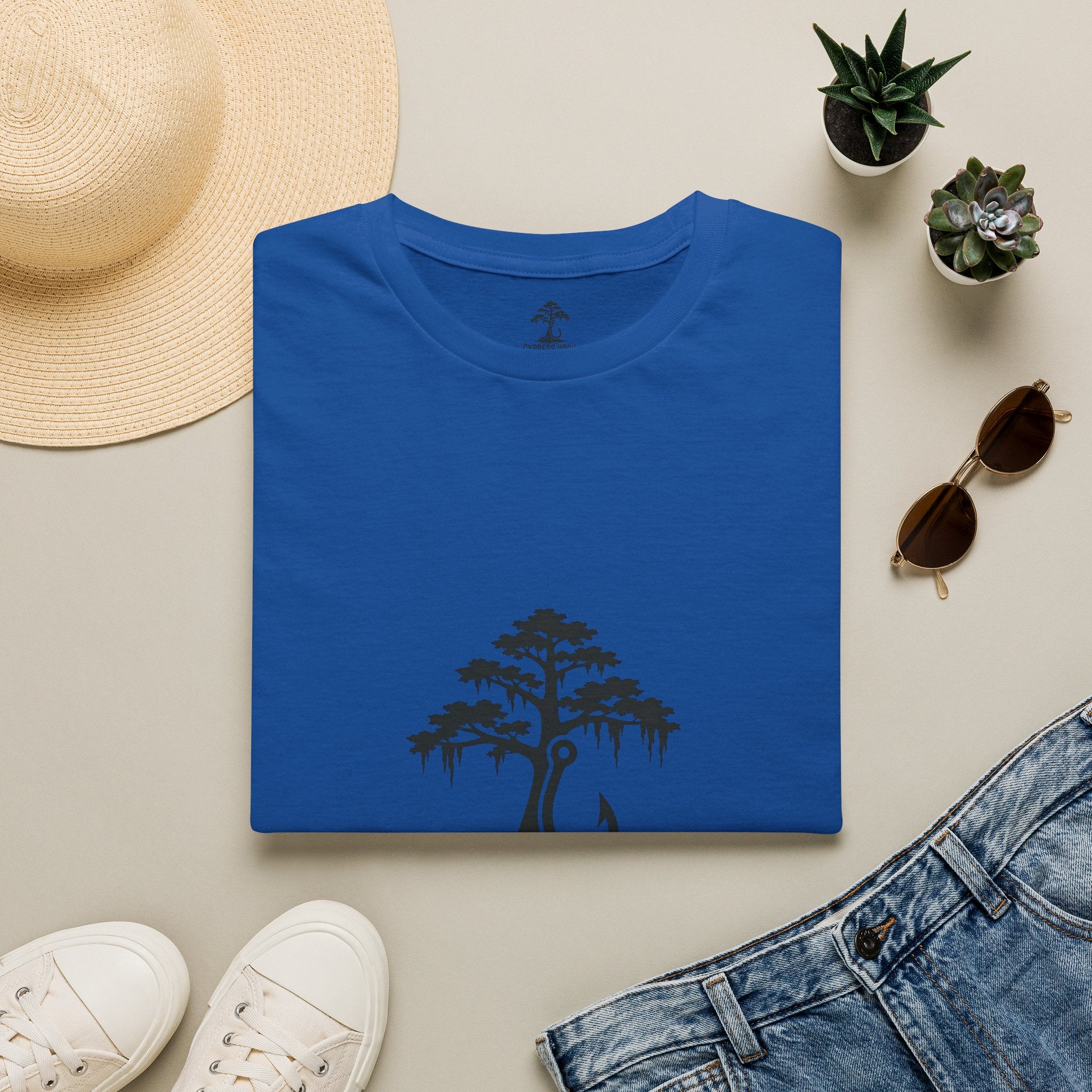 Cypress Hook T-Shirt — Coastal Fishing Logo Tee