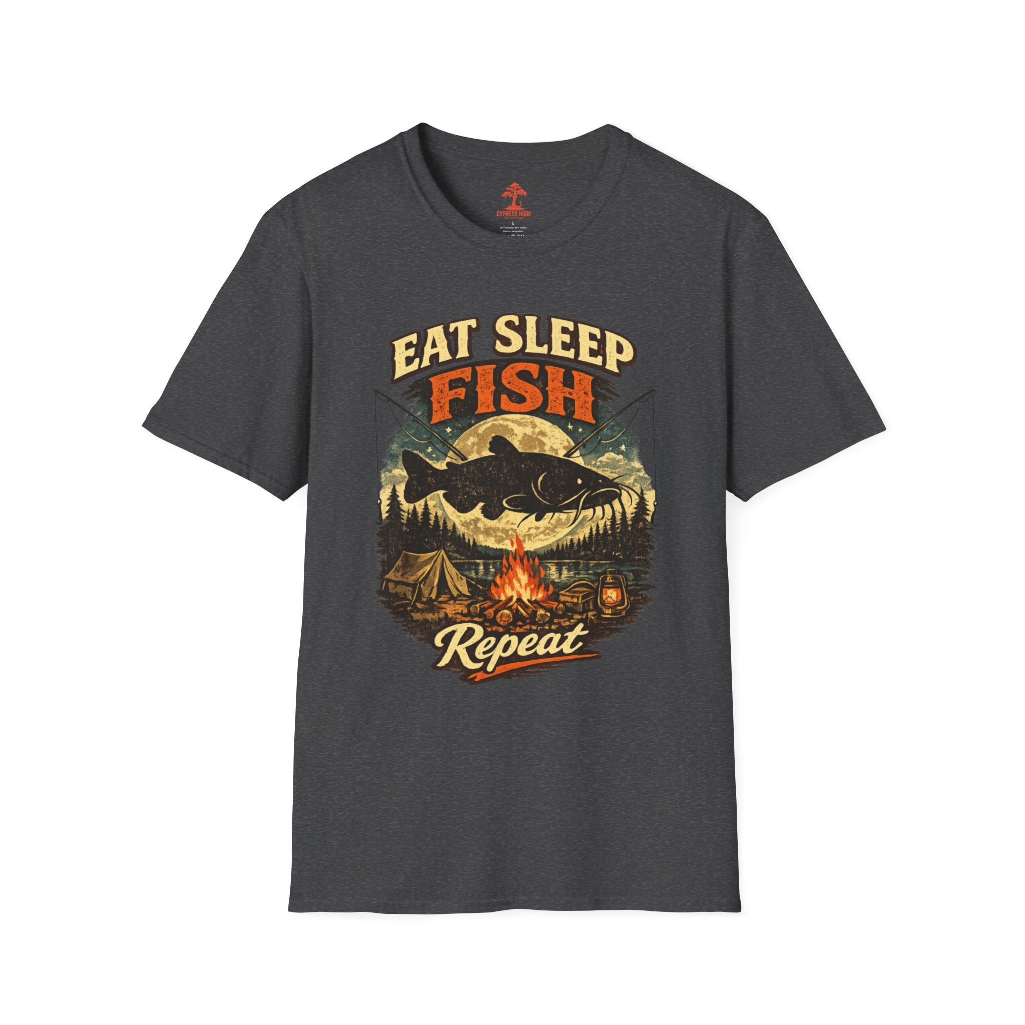 Eat Sleep Fishing Repeat Vintage Camping T-Shirt