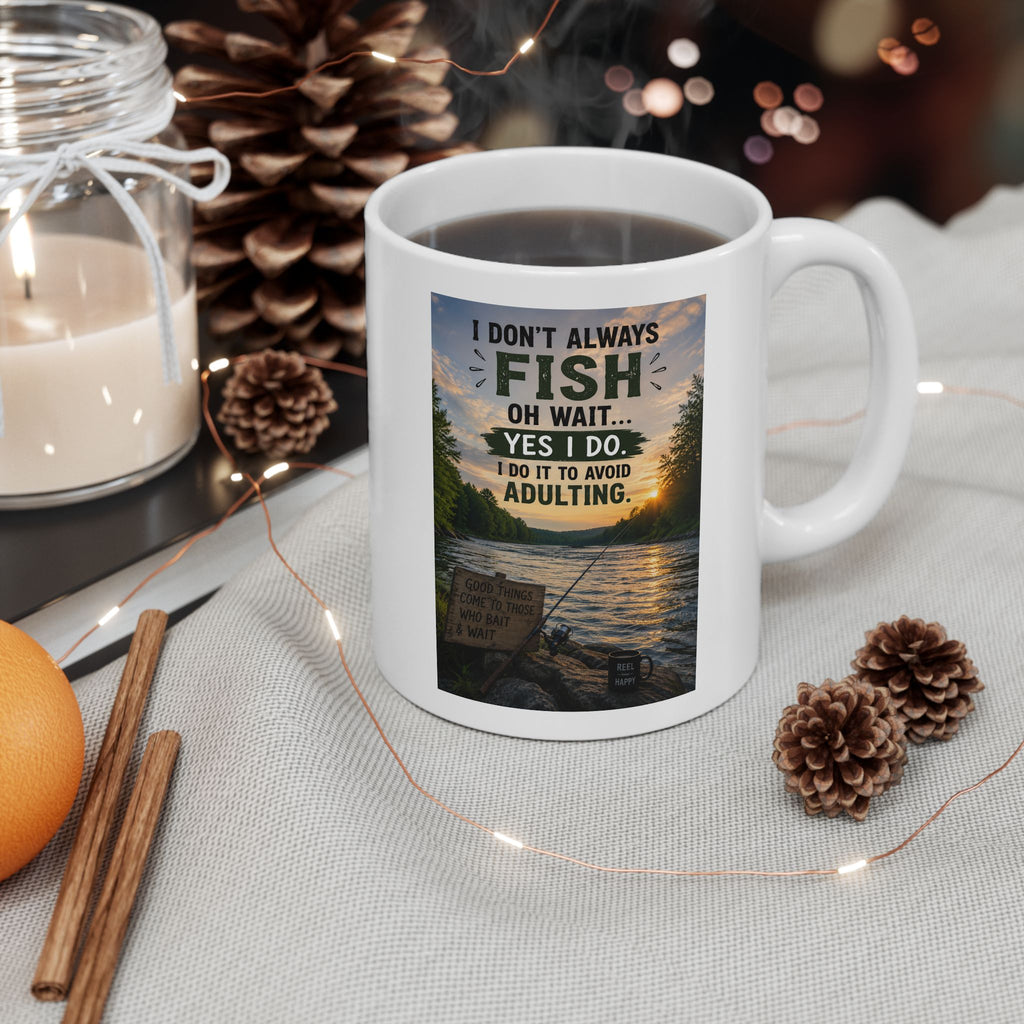 Scenic Sunrise Lake Ceramic Mug (11oz & 15oz) — Tranquil Nature Coffee Cup