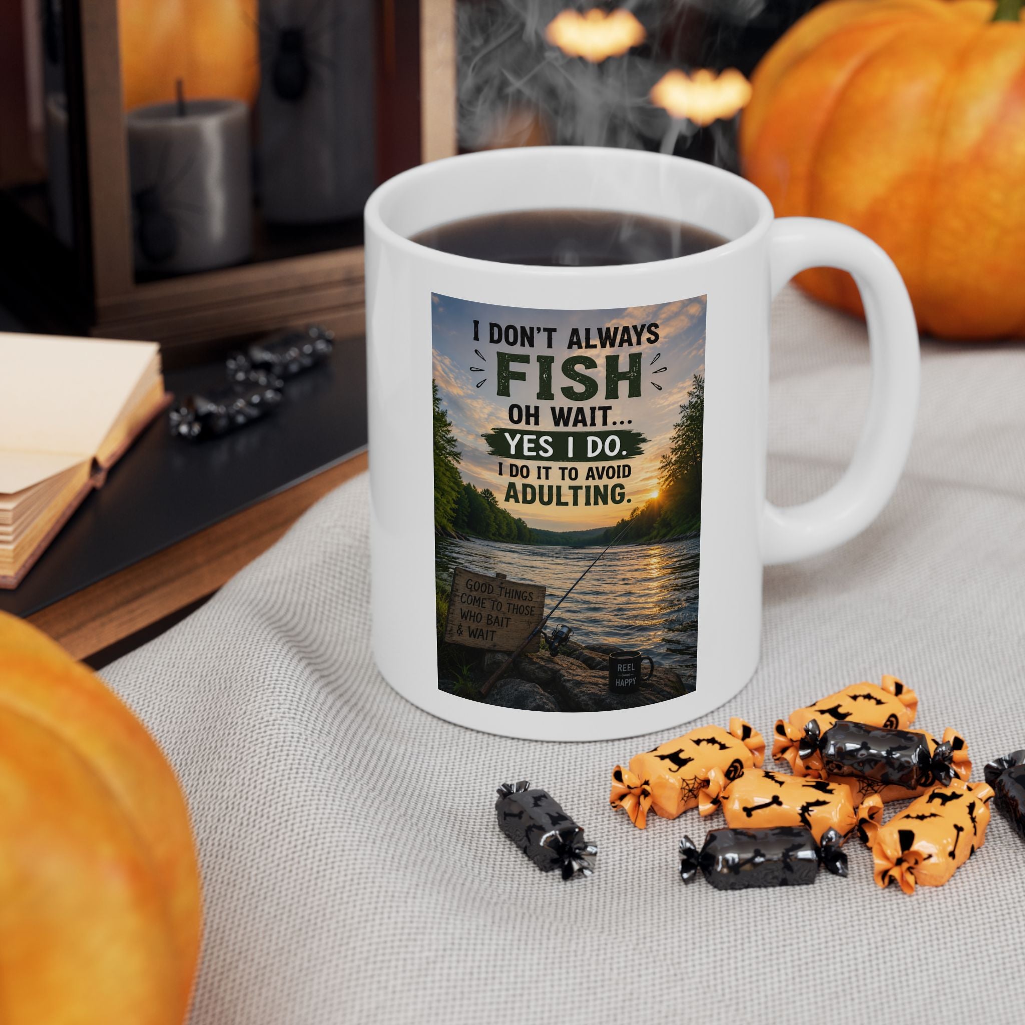 Scenic Sunrise Lake Ceramic Mug (11oz & 15oz) — Tranquil Nature Coffee Cup