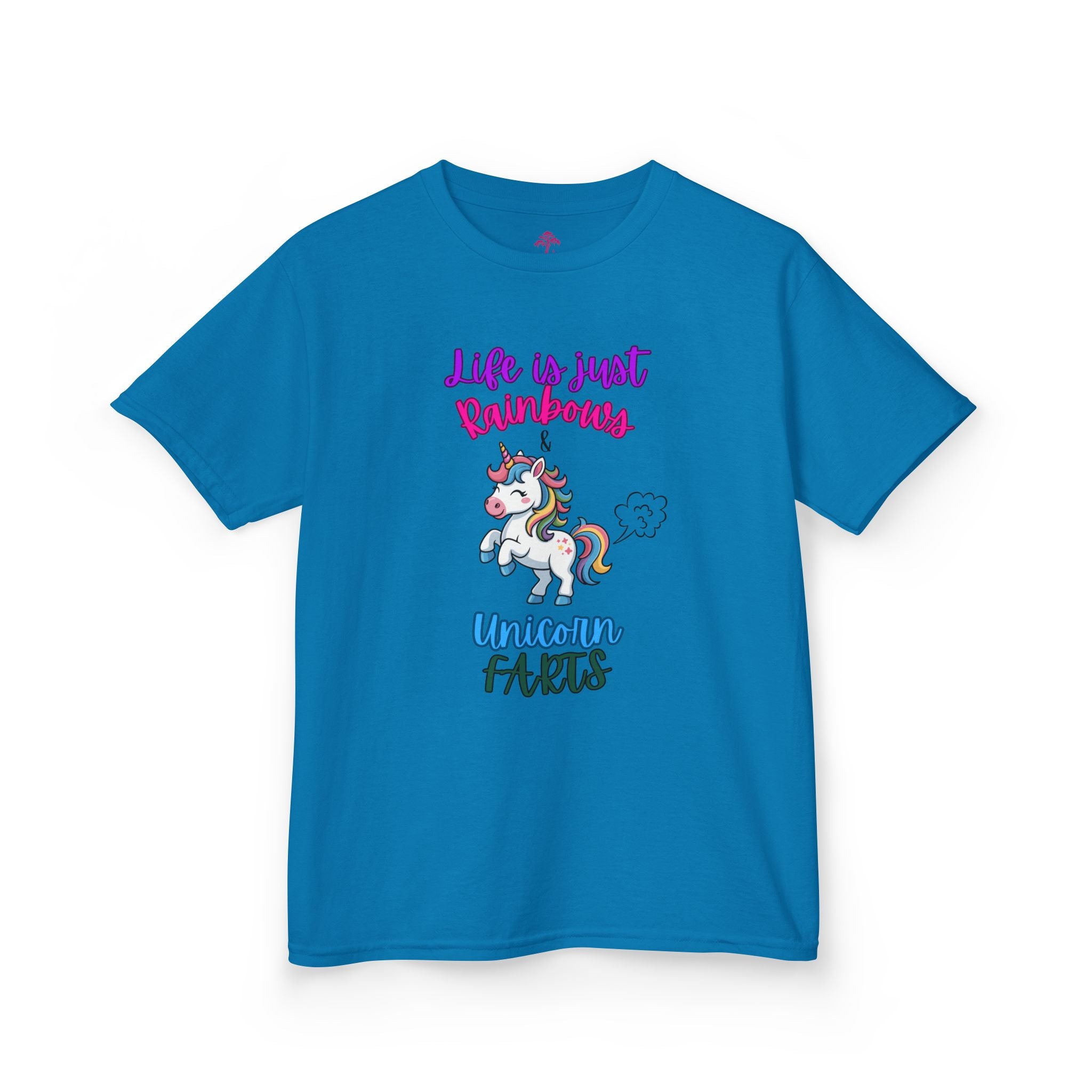Kids T-Shirt — "Life Is Just Rainbows, Unicorn Facts" Cute Unicorn Tee for Girls & Boys