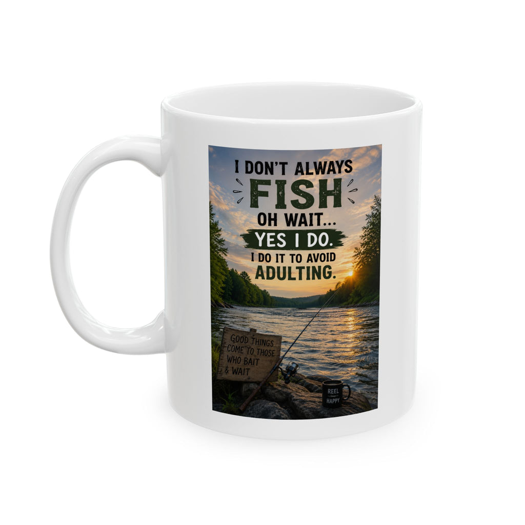 Scenic Sunrise Lake Ceramic Mug (11oz & 15oz) — Tranquil Nature Coffee Cup