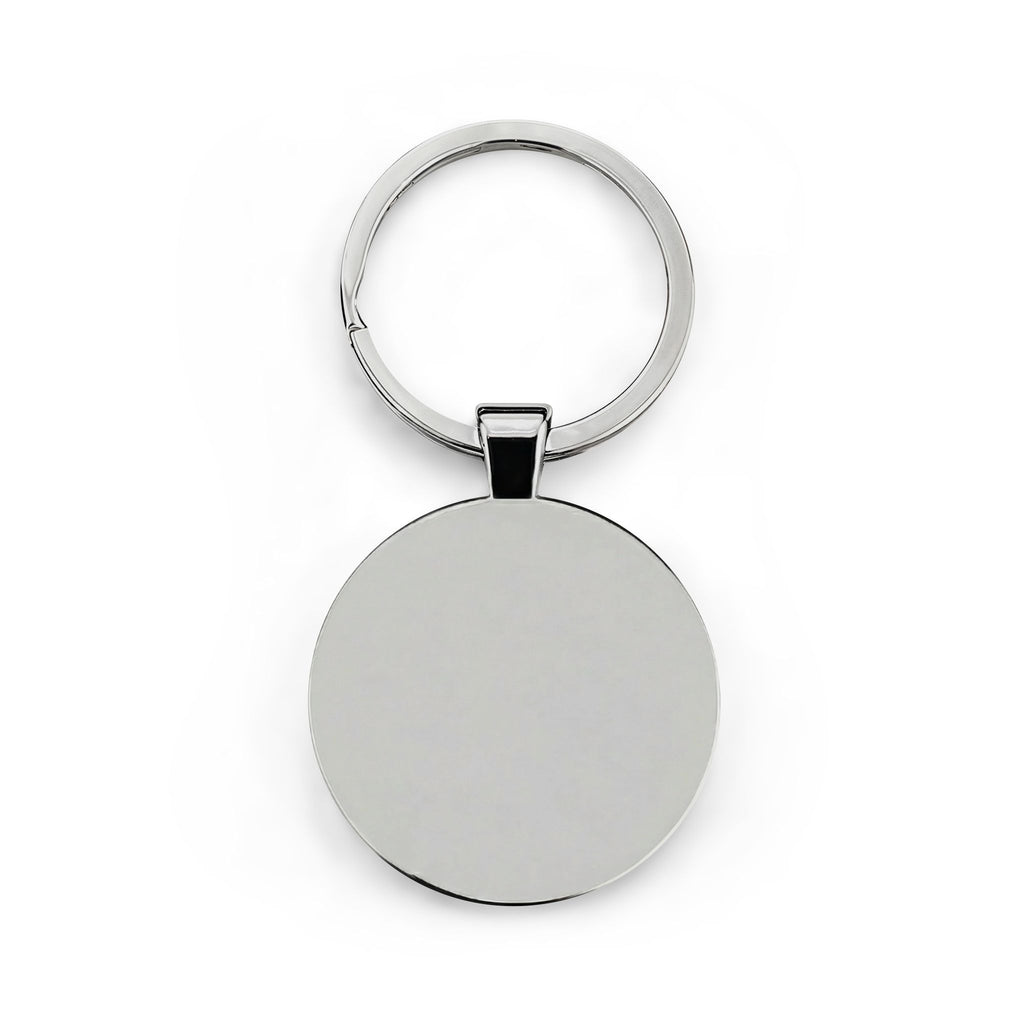 Cypress Hook Sunset Round Stainless Steel Keychain