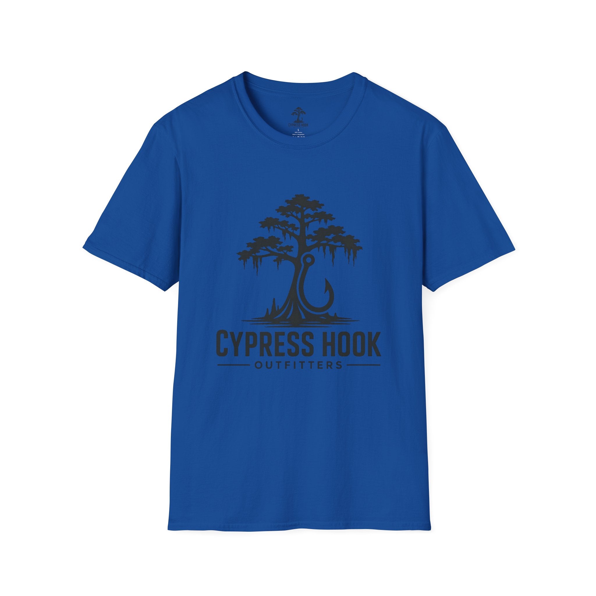 Cypress Hook T-Shirt — Southern Cypress Tree Fishing Logo Tee