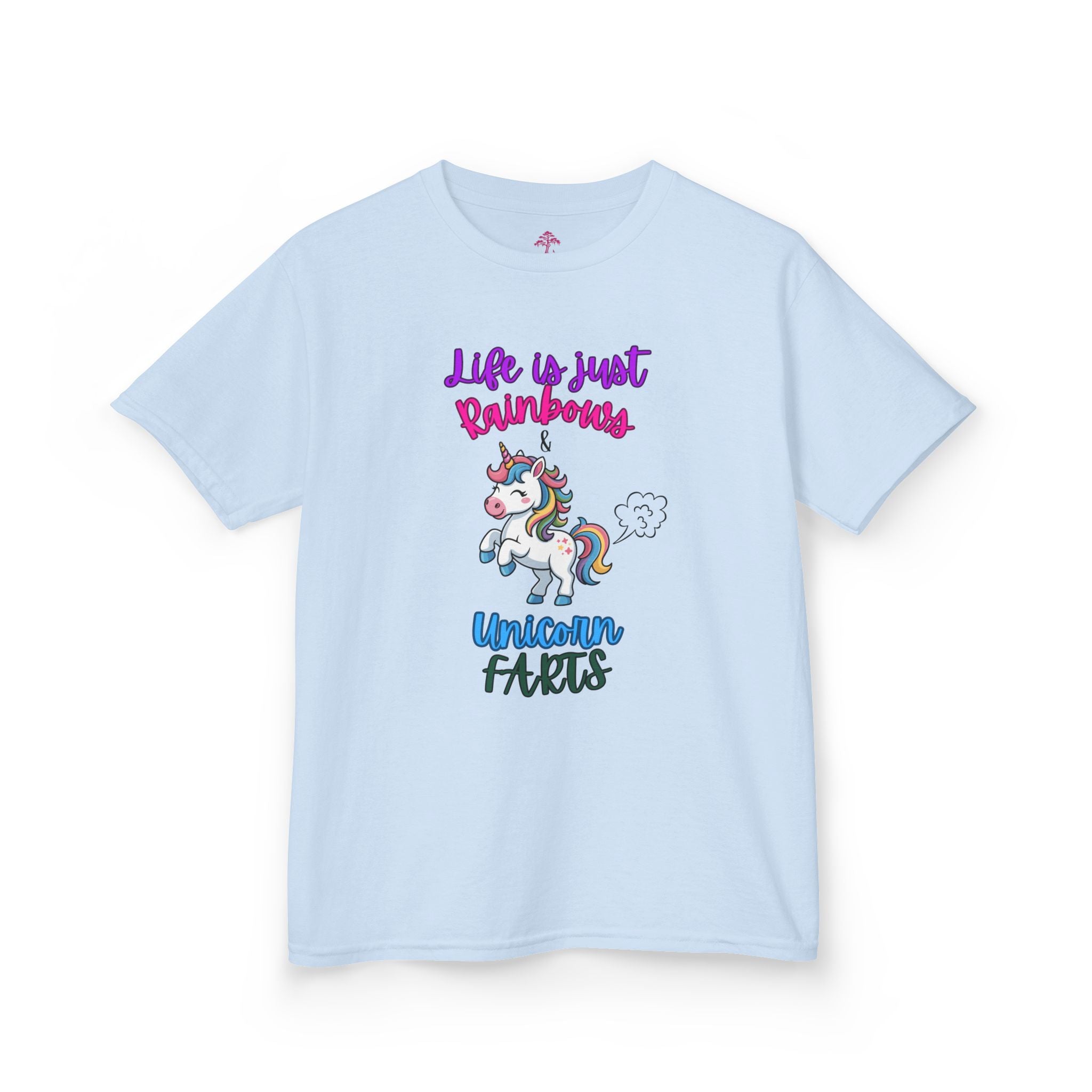 Kids T-Shirt — "Life Is Just Rainbows, Unicorn Facts" Cute Unicorn Tee for Girls & Boys