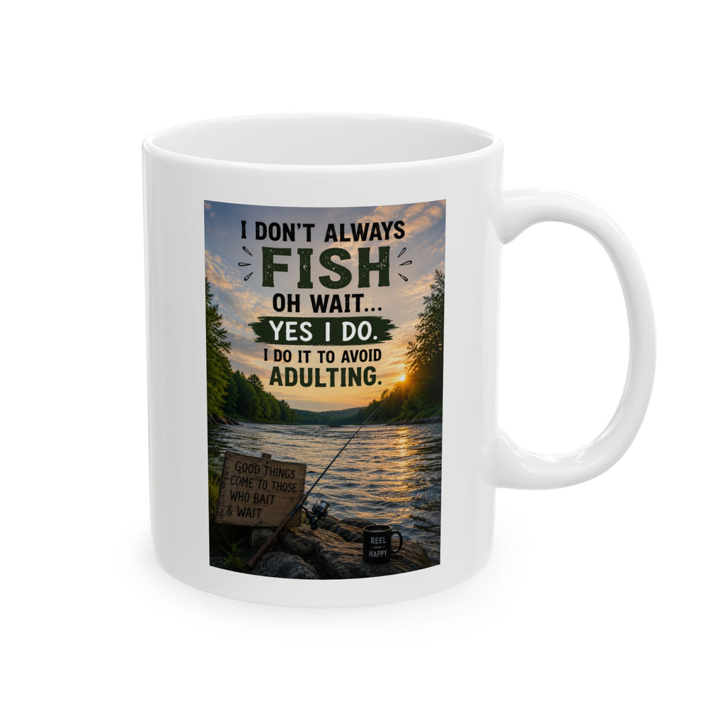 Scenic Sunrise Lake Ceramic Mug (11oz & 15oz) — Tranquil Nature Coffee Cup