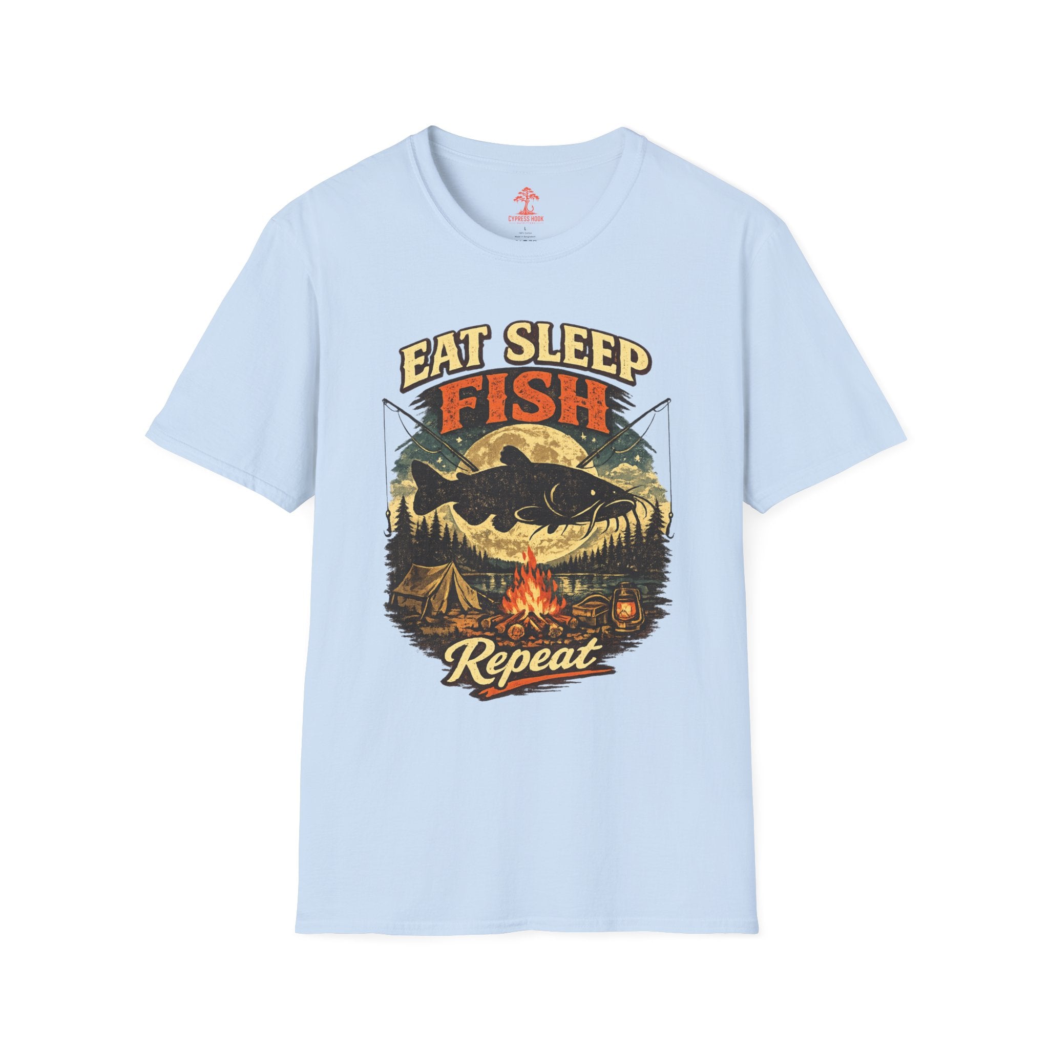 Eat Sleep Fishing Repeat Vintage Camping T-Shirt