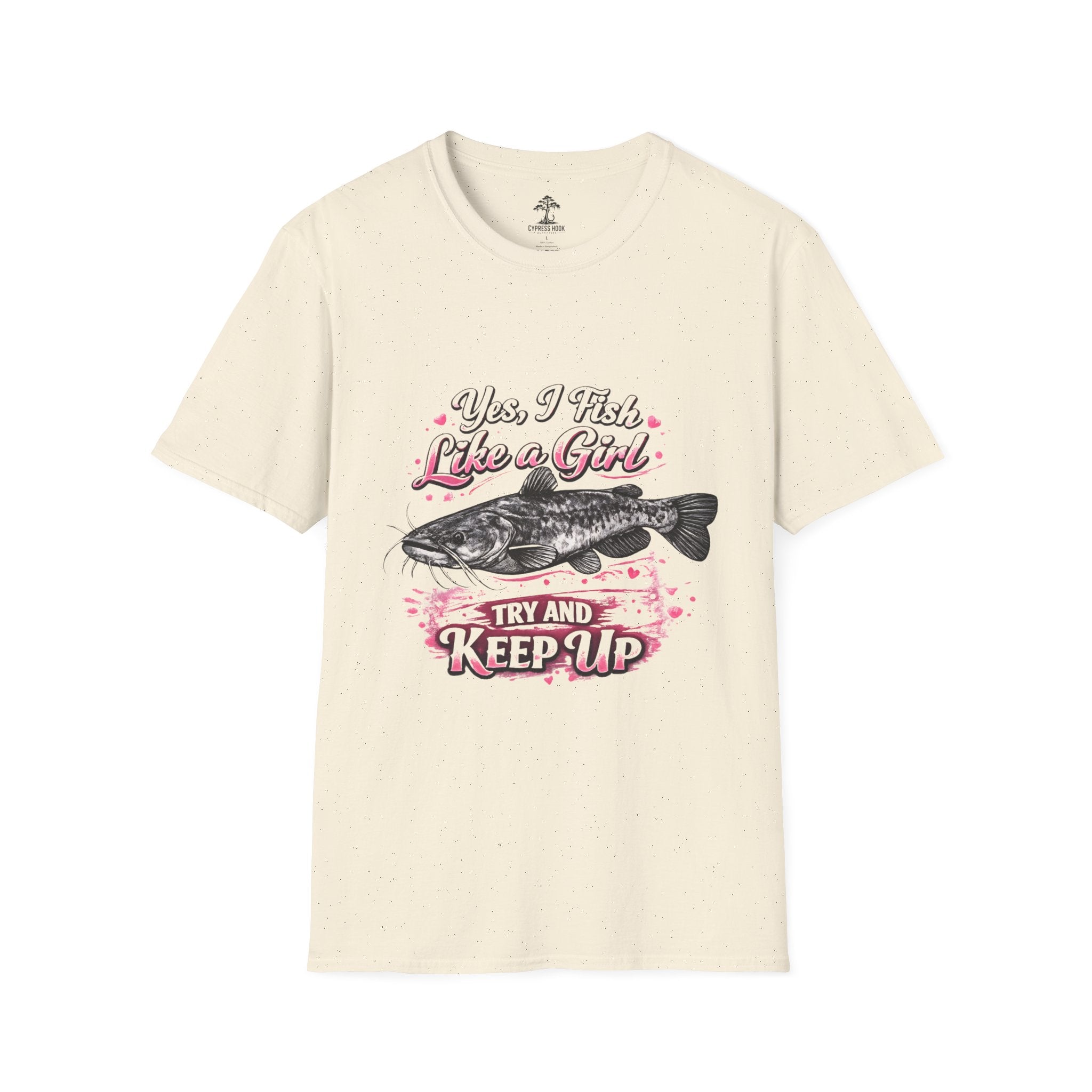 Yes I Fish Like a Girl T-Shirt — Funny Girls Who Fish Graphic Tee