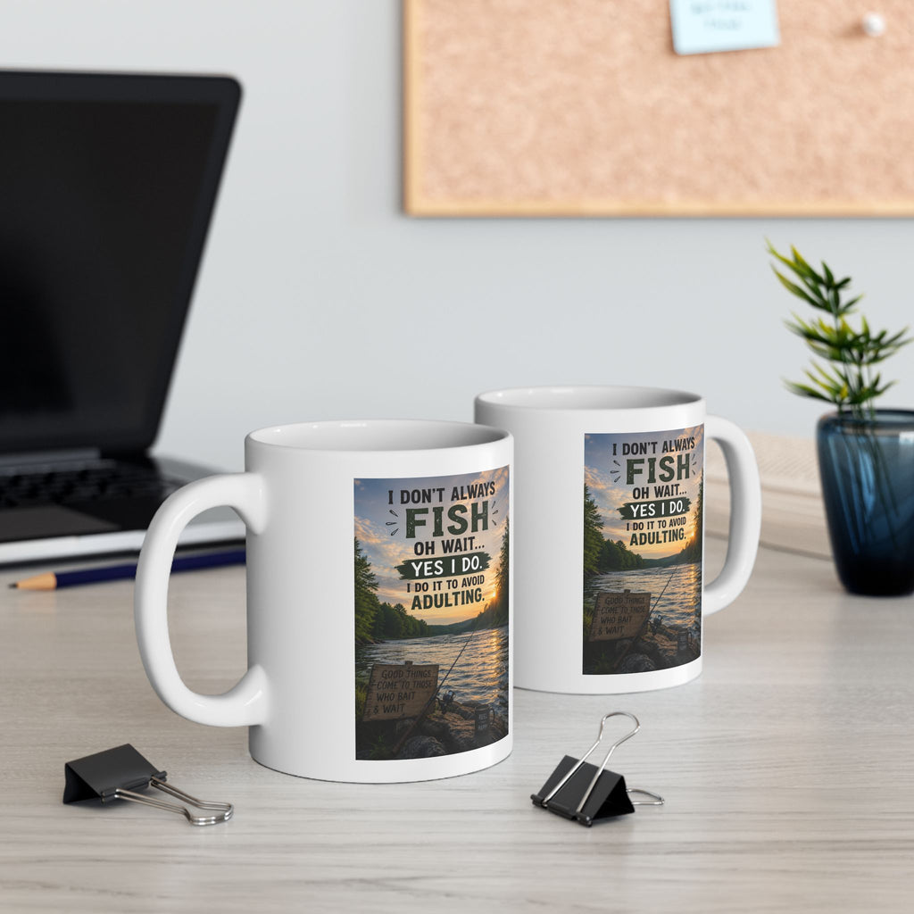Scenic Sunrise Lake Ceramic Mug (11oz & 15oz) — Tranquil Nature Coffee Cup