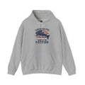 Patriotic "Land of the Free, Home of the Catfish" Hoodie – American Flag Catfish Fishing Sweatshirt