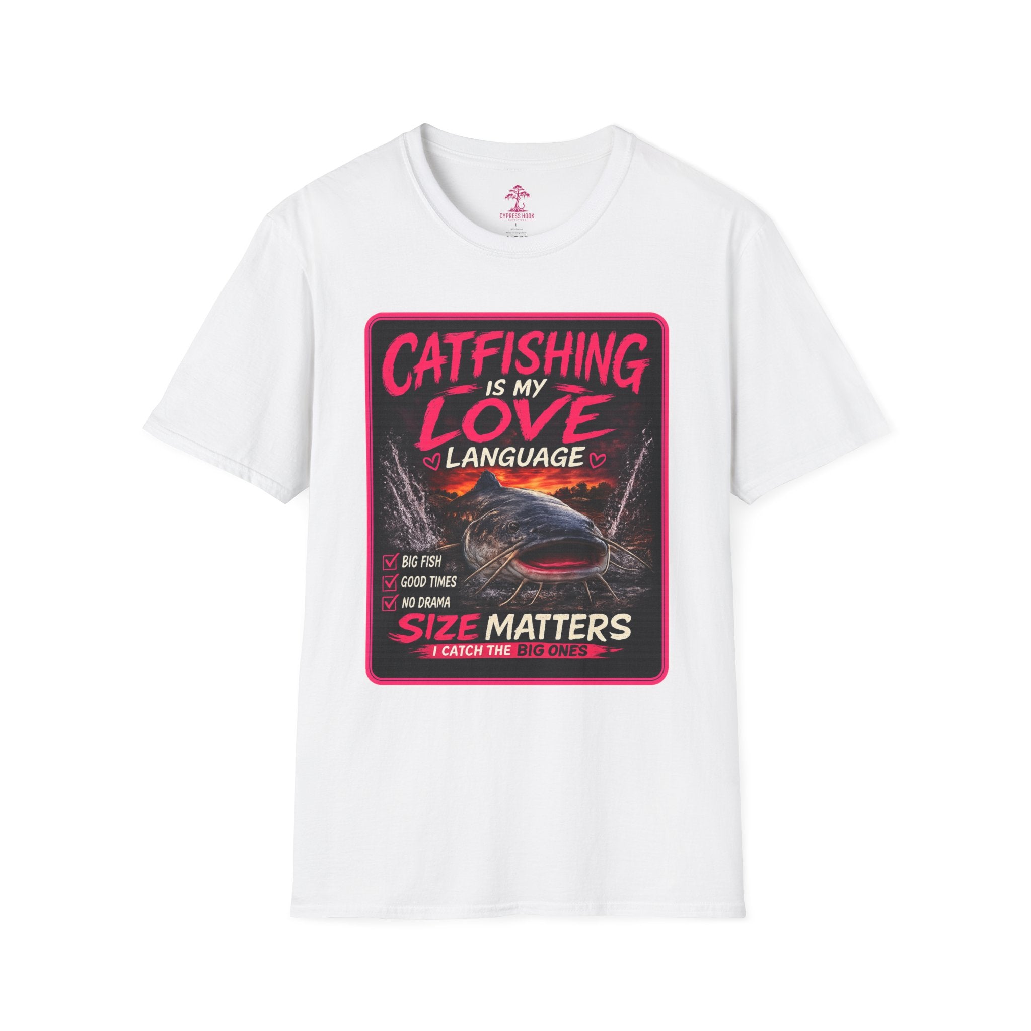 Catfishing Is My Love Language T-Shirt — Funny Fishing Graphic Tee for Anglers
