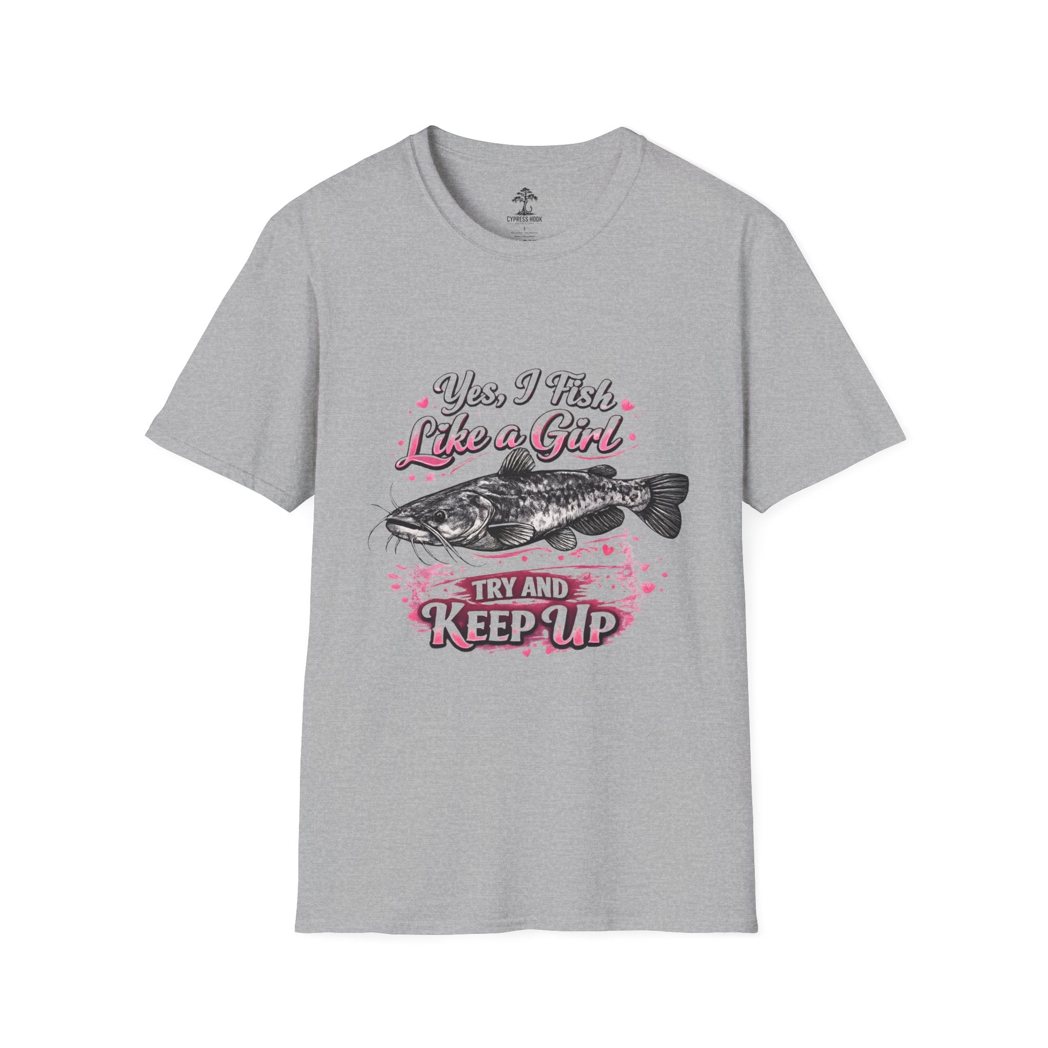 Yes I Fish Like a Girl T-Shirt — Funny Girls Who Fish Graphic Tee