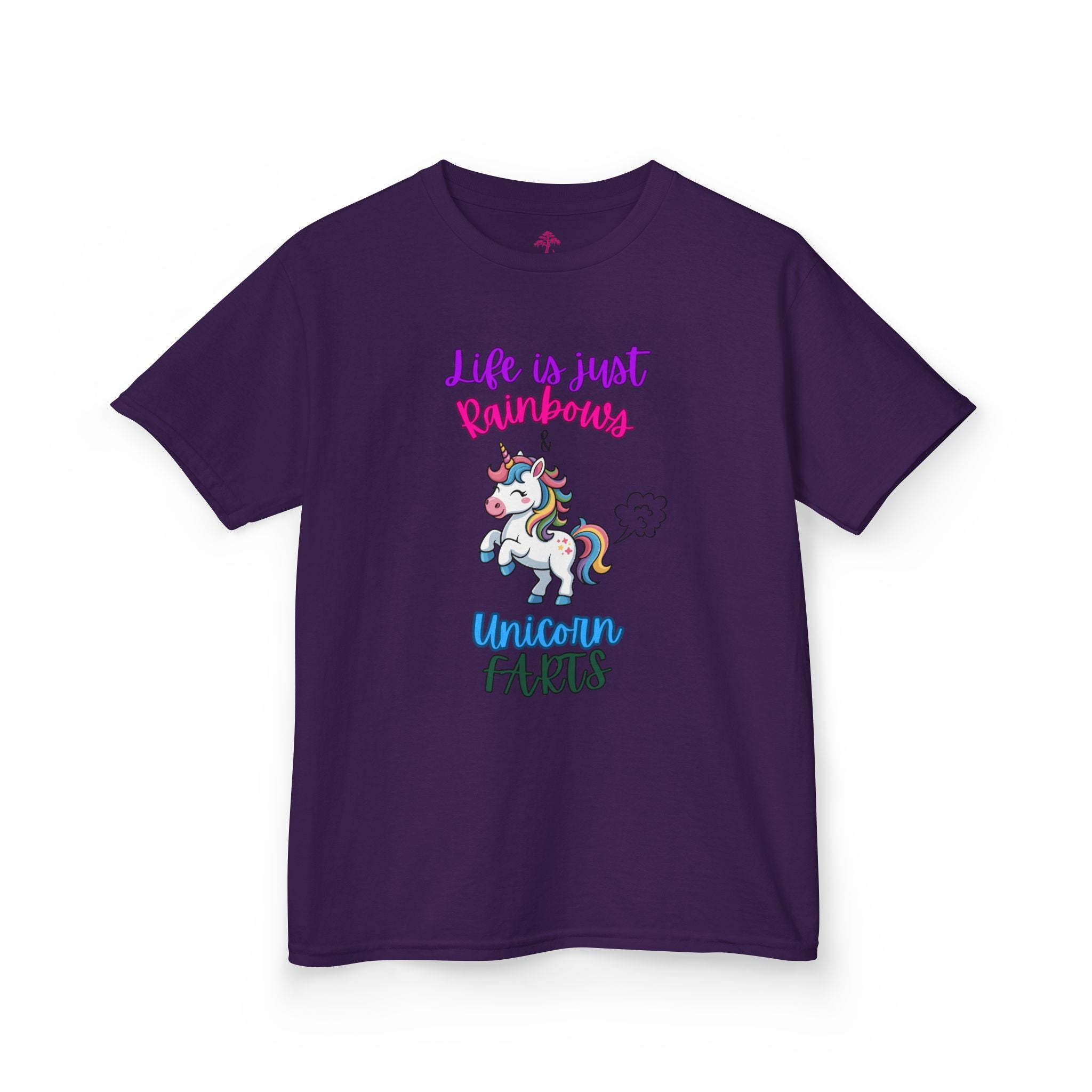 Kids T-Shirt — "Life Is Just Rainbows, Unicorn Facts" Cute Unicorn Tee for Girls & Boys