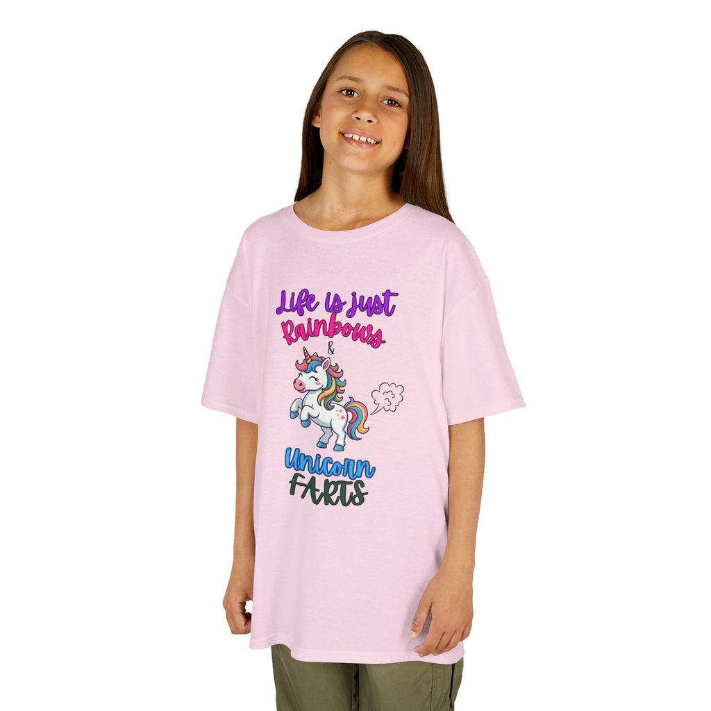 Kids T-Shirt — "Life Is Just Rainbows, Unicorn Facts" Cute Unicorn Tee for Girls & Boys