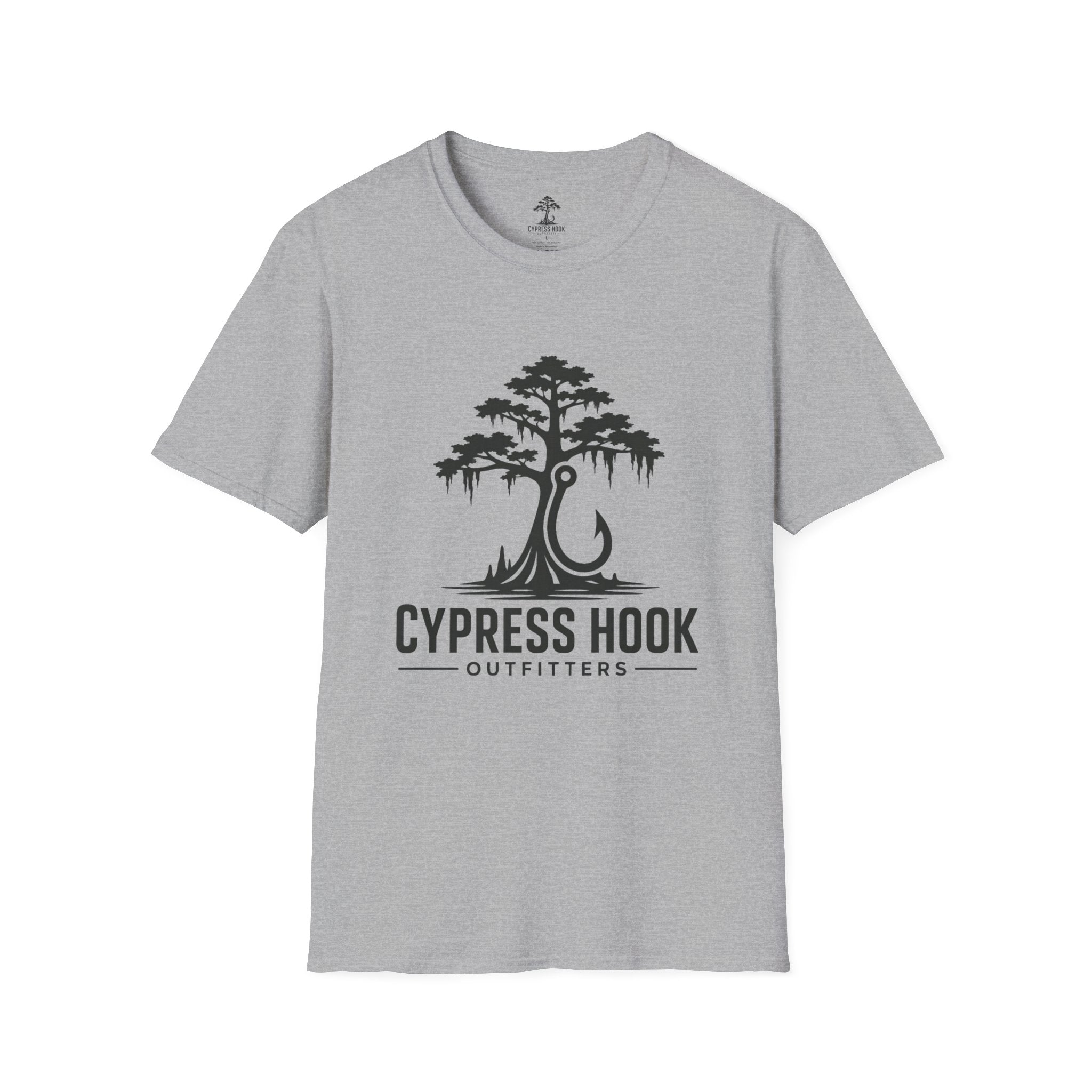 Cypress Hook T-Shirt — Southern Cypress Tree Fishing Logo Tee