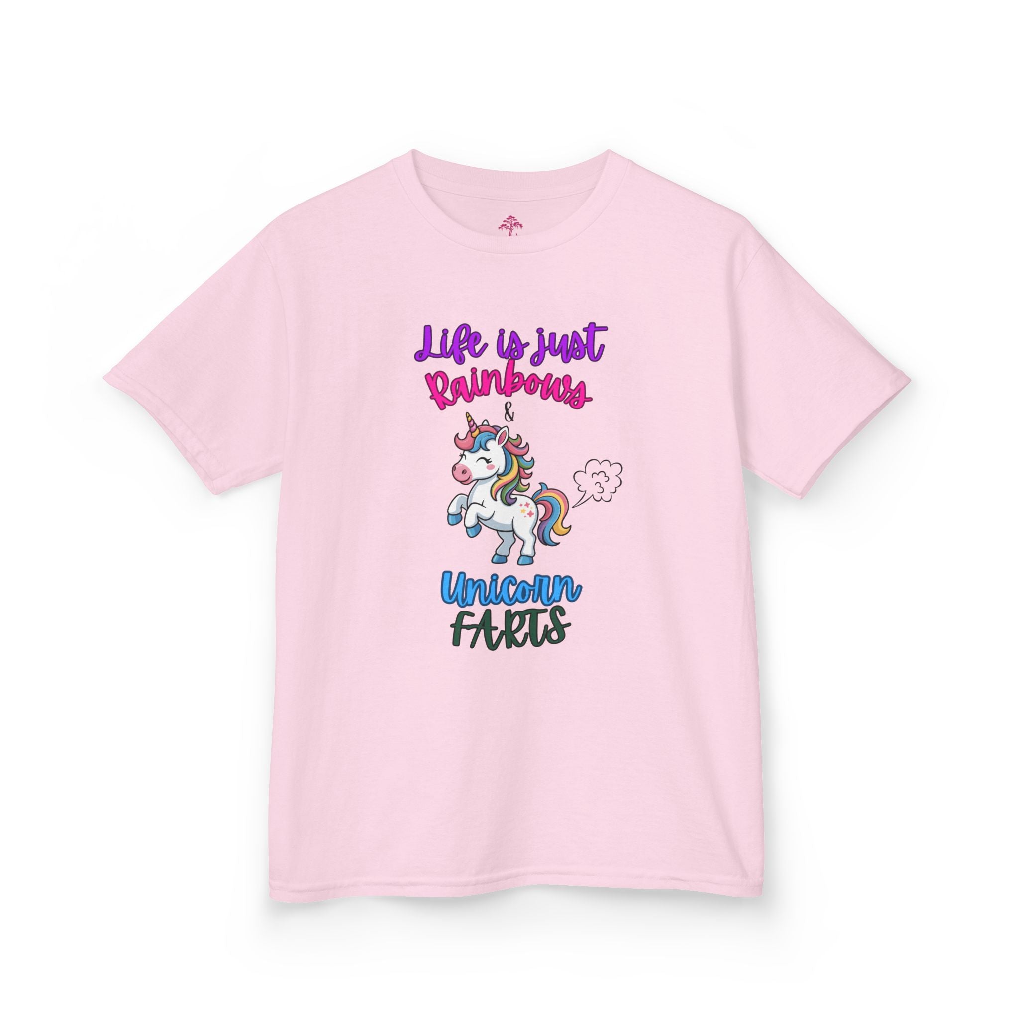 Kids T-Shirt — "Life Is Just Rainbows, Unicorn Facts" Cute Unicorn Tee for Girls & Boys