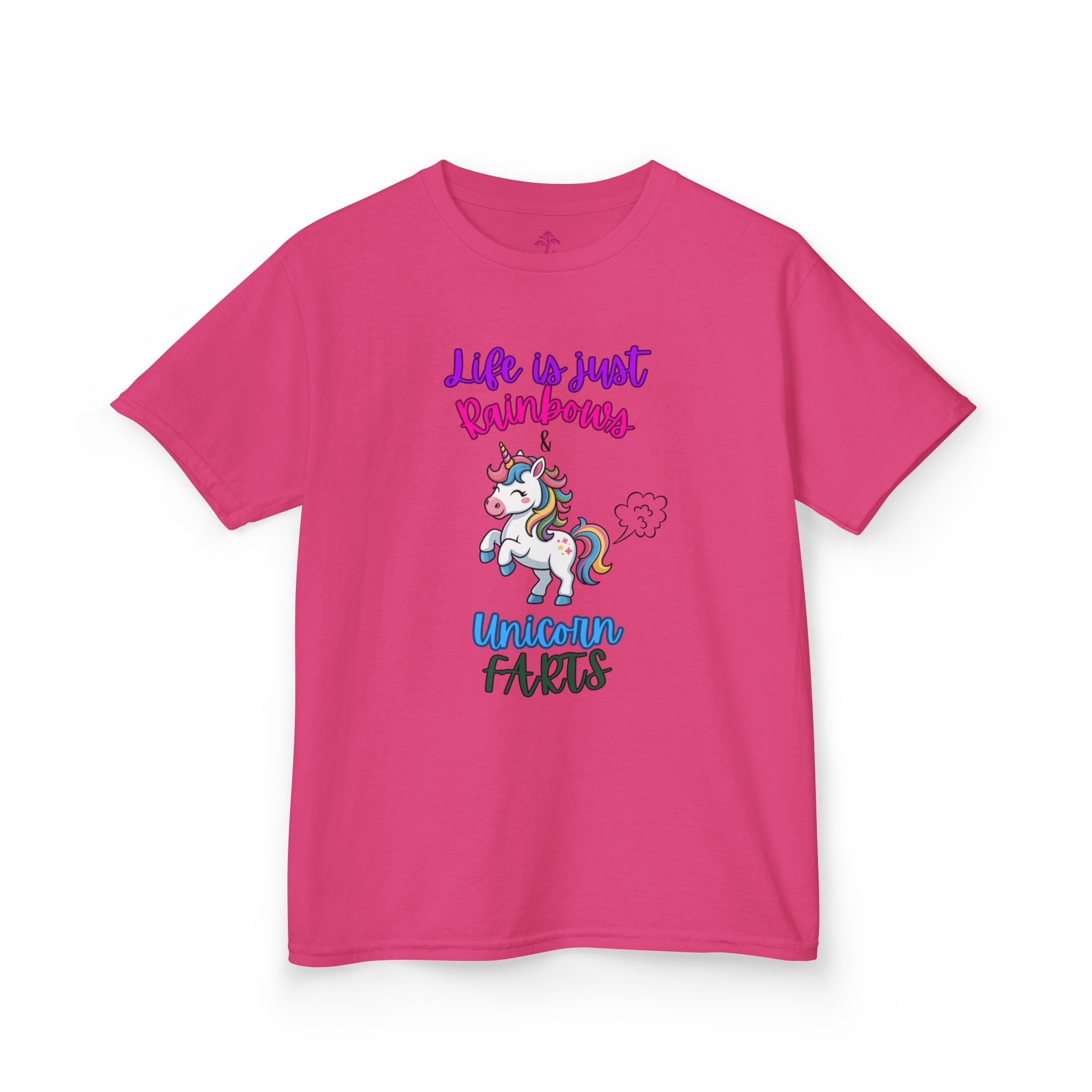 Kids T-Shirt — "Life Is Just Rainbows, Unicorn Facts" Cute Unicorn Tee for Girls & Boys