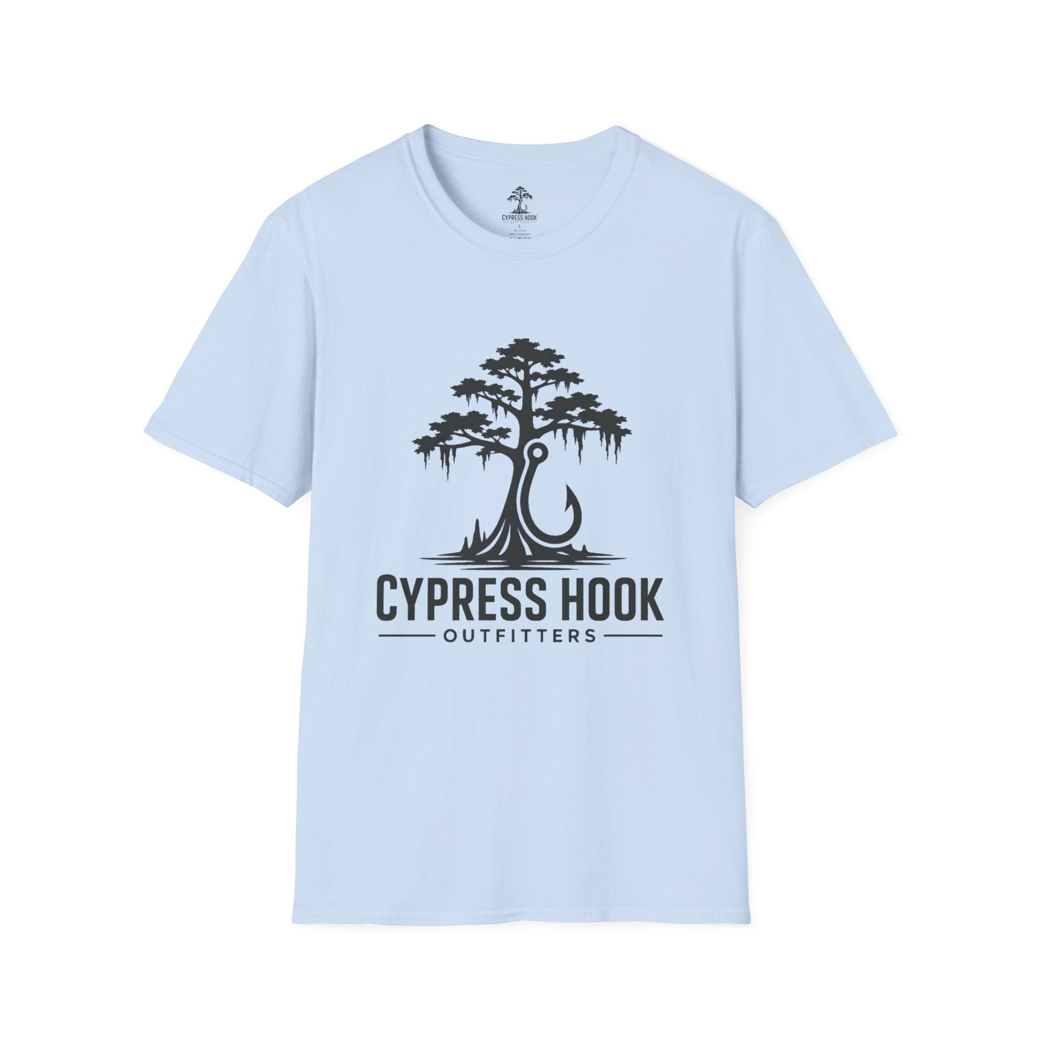 Cypress Hook T-Shirt — Southern Cypress Tree Fishing Logo Tee