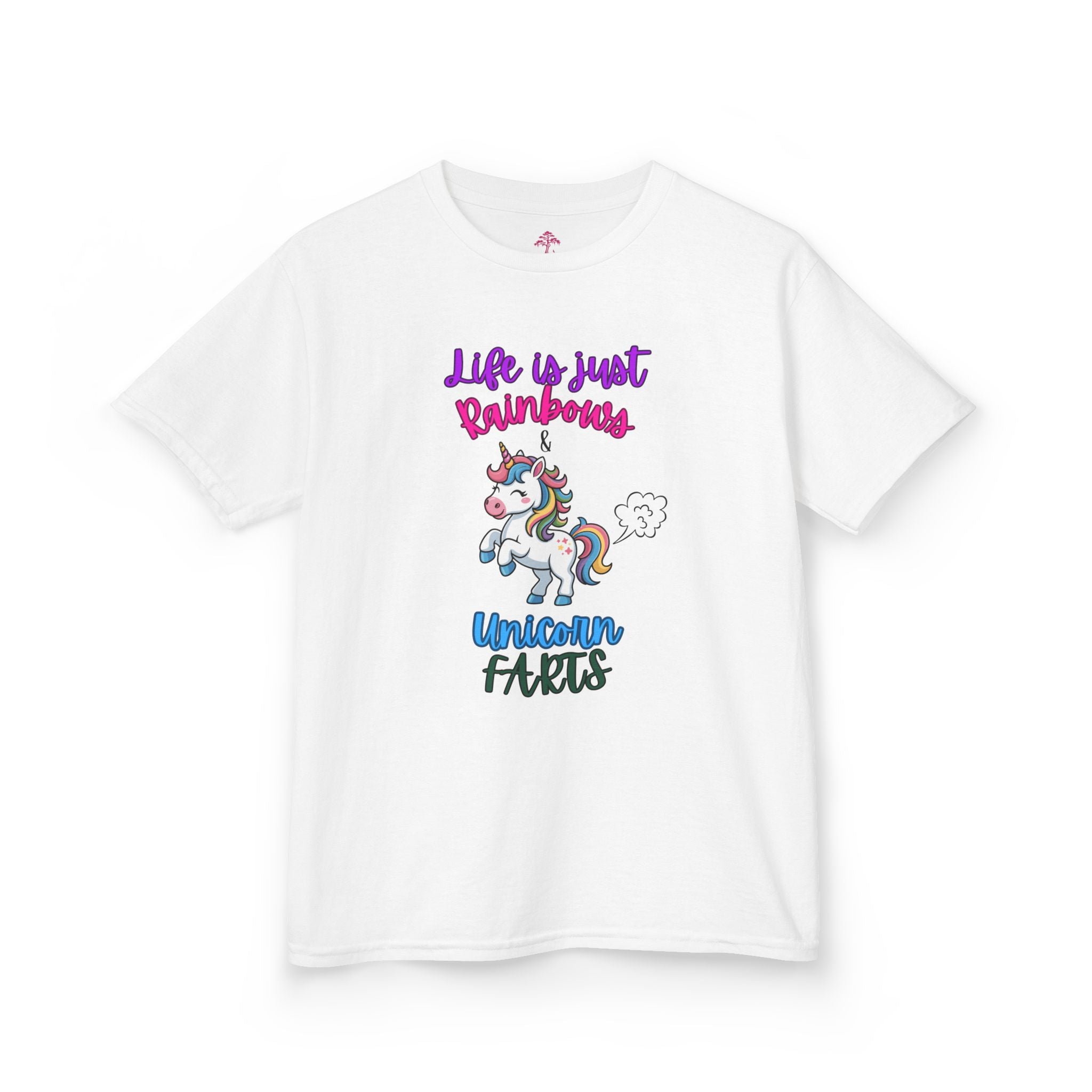 Kids T-Shirt — "Life Is Just Rainbows, Unicorn Facts" Cute Unicorn Tee for Girls & Boys
