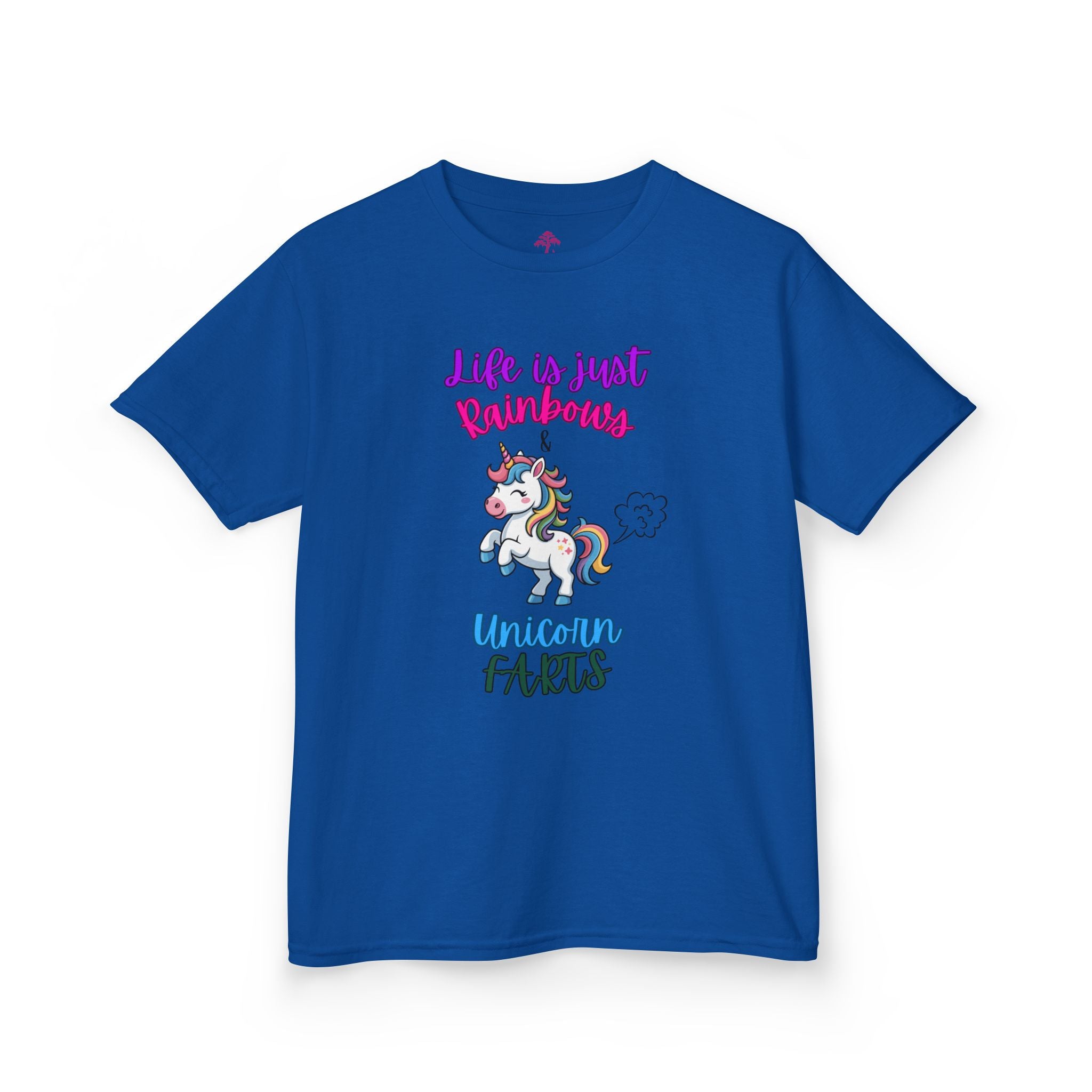 Kids T-Shirt — "Life Is Just Rainbows, Unicorn Facts" Cute Unicorn Tee for Girls & Boys